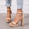 En stock entrega en una pieza estilo perenne nuevo verano comercio transfronterizo comercio exterior talla grande moda tacón grueso tacón alto para mujer