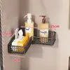 Estante de Almacenamiento para Baño para Uso Doméstico, Estante de Esquina para Lavabo, Organizador de Cuidado de la Piel sin Taladro, Estante de Almacenamiento para Gel de Ducha