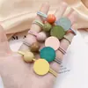 Cuerda para el Cabello de Madera Geométrica con Cuentas Redondas de Color Caramelo Banda Elástica de Goma Alta Cuerda para el Cabello Linda Coreana Transparente para Adultos