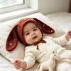 Chapéus de bebê para primavera e outono, toucas casuais para bebês, chapéus fofos com proteção para as orelhas para meninos e meninas, toucas quentes de algodão puro para recém-nascidos no inverno