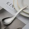 Colher de Aço Inoxidável 304 Coloreada Titânio Dourado Colher Aprofundada Espessada Cabeça Redonda Estilo Chinês Colher Suprimentos Domésticos de Hotel Utensílios de Mesa