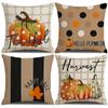 Jit Funda de Almohada Combinada de Calabaza para Festival de la Cosecha Transfronterizo Amazon Acción de Gracias Hogar Sofá Funda de Almohada Decorativa