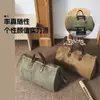 Bolsa de equipaje retro para distancias cortas, gran capacidad, bolsa unisex para viajes de negocios de una noche, bolsa de mano que no presiona el hombro