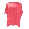 Transfronterizo Amazon Europa y América Color Sólido ebay Hombro Inclinado Camiseta Irregular para Mujer Transfronterizo Holgado Top de Manga Corta