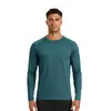 Camisa deportiva de manga larga de secado rápido personalizada para comercio exterior, antiestática, resistente a los rayos UV, antibacteriana, de secado rápido para hombre