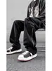 Pantalones de Trabajo Rectos Estilo Americano para Hombres y Mujeres, Novedad Tendencia Primavera y Otoño 2026 High-Street Retro Casual de Pierna Ancha