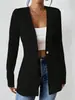2026 Nuevo Blazer Coreano de Moda Elegante con Cuello en V de un Botón Color Sólido de Manga Larga para Amazon Europeo y Americano