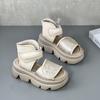 Sandalias Romanas de Punta Redonda para Mujer, Nuevo Estilo Verano 2026, Plataforma de Suela Gruesa, Aspecto de Alta Gama, Sandalias Casuales con Punta Abierta