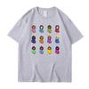 2022 Comercio Exterior Verano Nuevo Harajuku Nuevo Niños y Niñas Divertido Dibujos Animados Estampado Cuello Redondo Camiseta Comercio Exterior Nuevo