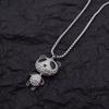 2021 Nova Marca de Moda Full Diamond Cute Little Panda Colar Simples Moda Longa Corrente de Lã Pingente Acessórios Mulheres