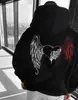 Estação Independente Transfronteiriça Impressão Digital Moletom com Capuz Tendência Cool Masculino e Feminino Outono Halloween Casual Outono e Inverno Tops
