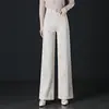 Calça jeans de perna reta e larga em off-white com jacquard de rosas, calça longa feminina, estilosa e elegante para o dia a dia, personalização transfronteiriça