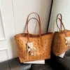 Bolsa Tote de Gran Capacidad Estilo Coreano Nueva Colección Primavera 2025 Celebridad de Internet Textura de Alta Calidad Cesta de Verduras Bolso de Mujer Bolso de Hombro de Moda