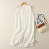 Vestido Regata Slimming Plus Size Relaxado e Confortável Vestido Camisa de Comprimento Médio