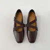 Zapatos de tacón grueso con punta fina estilo francés para mujer, nueva colección de otoño 2026, inspirados en el ballet, perfectos con vestidos, que realzan la altura, zapatos retro Mary Jane