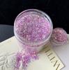 Tiannu Polvo de Brillo de Flores Dispersas Polvo de Cebolla de Cáñamo Fluyente Lentejuela Láser Arena Movediza Mahjong Paquete de Materiales para Manualidades Uñas Arte Pegamento de Cristal