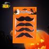 Barba de Halloween 4 Peças Cartão Suction Card Cor Barba Falsa Barba de Oito Caracteres Decoração de Baile Fantasia Adereços de Performance COS
