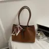 Bolso Tote Grande de Gamuza para Mujer 2025 Nuevo de Moda de Alta Gama Bolso de Hombro para Salir al Trabajo y Viajar