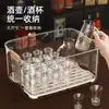 Caja de Almacenamiento para Copas de Vino a Prueba de Polvo Copa de Vino Pequeña Taza de Cerveza Copa de Vidrio Estante de Almacenamiento para Copas Artefacto de Almacenamiento para Copas de Vino Blanco Pequeño Soporte para Copas
