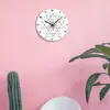 Relógio de parede silencioso com padrão geométrico de combinação de triângulo e círculo, estilo moderno, personalidade digital