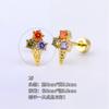 Pendientes de acero de titanio 316L con baño de cobre y oro para la oreja, con forma de uña, a juego con mariposas, de colores, joyería para piercings, pendientes para la oreja, uña.
