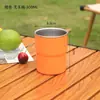 Copo para Bebidas Frias de Aço Inoxidável 304 Transfronteiriço, Copo de Degrau Espessado de Camada Dupla Anti-Escaldante, Copo de Café Portátil Estilo Acampamento ao Ar Livre