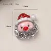 Acessórios de resina DIY de desenho animado, presilhas de cabelo de cola de creme transparentes de Natal, capas de celular, fivelas de sapato, chaveiros, pingentes