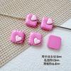Macaron Color Candy Square Tulip Baked Love Paint Alloy Handmade DIY Beaded Bracelet Jóias Acessórios