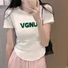 Camiseta de Algodón con Textura de Hilo Manga Corta para Mujer Super Adelgazante Estilo Chica Caliente Diseño Corto Sentido del Diseño Verano Ajuste Delgado Versátil Dobladillo Curvo Top