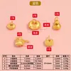 Prata Esterlina S925 Pequeno Pingente Saco da Sorte Cadeado da Paz Banhado a Ouro Acessórios DIY Pingente Pulseira de Pérola Colar Charme