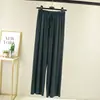 Pantalones casuales nuevos de primavera y verano, de modal, cintura alta, color liso, caída suave, para mujer, pantalones largos holgados, pantalones de pierna ancha, pantalones hasta el suelo
