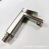 Cuadrado redondo Grifo para lavabo de agua fría y caliente Acero inoxidable 304 cepillado Baño Lavabo de cerámica de mesa Un solo orificio Grifo para lavar
