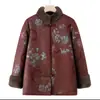 Ropa de Invierno para Mujeres de Mediana Edad y Mayores, Chaqueta Acolchada de Algodón para Abuela, Forro Polar y Engrosada, Chaqueta Acolchada de Algodón Estilo Tang de Moda para Señoras Mayores, Ropa para Madre de 80 Años