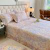 Venta al por mayor del fabricante Sábana de algodón puro cepillado estampada Pieza única Sábana de cama estampada acolchada engrosada Textiles para el hogar Nantong