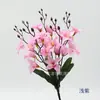 20 flores de lirio pequeñas decoración para el hogar sala de estar centro comercial forma de paisaje caja de flores con sistema de tocado de flor de minoría étnica