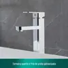 Torneira de Lavatório Banheiro Torneira Quente e Fria Lavatório Pia Bancada Lavatório Gabinete de Banheiro Furo Único Quente e Frio Ajustável