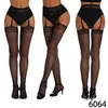 Medias de tirantes con entrepierna abierta para comercio exterior en stock, Medias de tirantes de una sola pieza, Medias de red para mujer, Bodystocking de red sexy