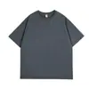 Ag230G g Camiseta de Algodão Verão Manga Curta Solta Algodão Penteado Cor Pura Algodão Impressão Transfronteiriça Arriveguide