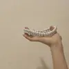 Colar de Pérola de Zircônia com Design Único, Gargantilha Versátil para Vestidos