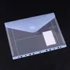 Bolsa de Documentos Transfronteiriça com Velcro 11 Furos Colorida Transparente para Escritório, Contas, Informações, Testes de Alunos