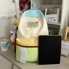 Mochila transfronteriza de nuevo diseño color block, ligera y casual para estudiantes de secundaria y preparatoria, diseño inspirado en la dopamina, con asa desmontable para viajar