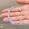 Pulsera de Puntadas con Cuentas de Plata Rota de Estrella de Mar para Vacaciones en la Costa para Mujeres 2025 Nuevo Lujo Accesible Exquisito Pulsera de Nicho Pulsera