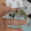 Pendientes Europeos y Americanos de Uso Rudo, Completamente Incrustados de Diamantes, Súper Brillantes, con Forma de Espiga de Trigo, Modernos, Exquisitos, de Lujo Ligero, con Personalidad, a la Moda, Exagerados, Populares