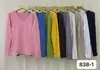 Camiseta Básica de Nuevo Estilo Otoño e Invierno para Usar con Ropa Exterior, Suéter de Punto de Manga Larga con Cuello Informal, Suéter de Punto Holgado Adelgazante para Mujer