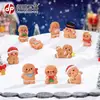 Micro Paisagem Criativa Fofa Boneco de Pão de Gengibre de Natal Casa de Bonecas Cena de Neve Artesanato DIY de Resina Mini Carros Enfeites