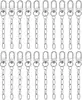 Kit de Fabricación DIY de Llaveros de 50 Piezas con Clip Metálico con Anilla para Llave, Broche de Resorte Giratorio, Broche de Langosta y Cadena de Extensión