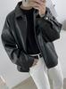 Chaqueta de Cuero para Hombre 2026 Invierno Nueva Tendencia Estilo Coreano Otoño Cuero PU Casual Chaqueta de Béisbol Chaqueta de Motocicleta Tendencia