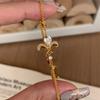Lujo Ligero Estilo Chino Antiguo Nuevo Pulsera de Gota de Agua Completa de Diamantes Iris Dos Tonos Moda de Gama Alta Joyería de Mano Exquisita con Diamantes de Punto