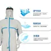 Ropa Protectora Desechable, Bata de Aislamiento, Una Pieza con Capucha, Raya Azul, Tipo Estéril, Protección de Seguridad, Venta al por Mayor del Fabricante