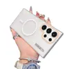 Adecuado para Samsung S26Ultra Funda Magnética para Teléfono A17 Tacto de Piel Mate S25Fe Moda Ultra-Delgada Suave Gasa PC Duro